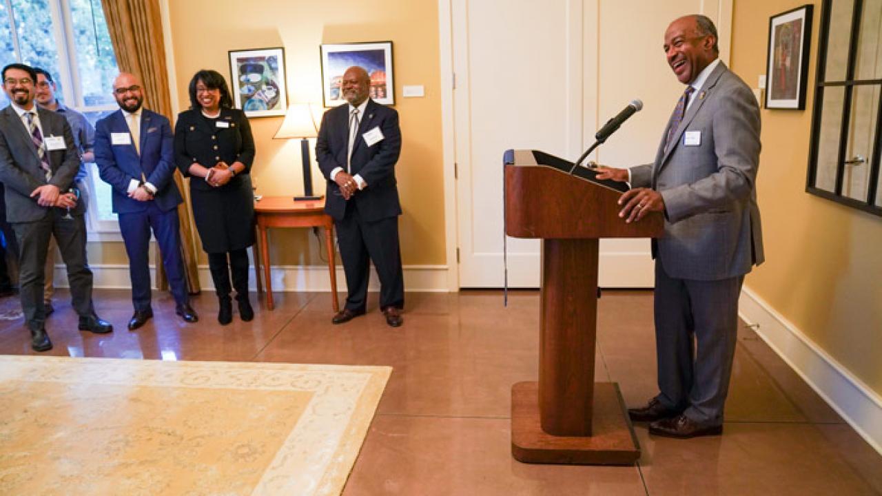 chancellor Gary May speaking at an event for diversity, equity and inclusion
