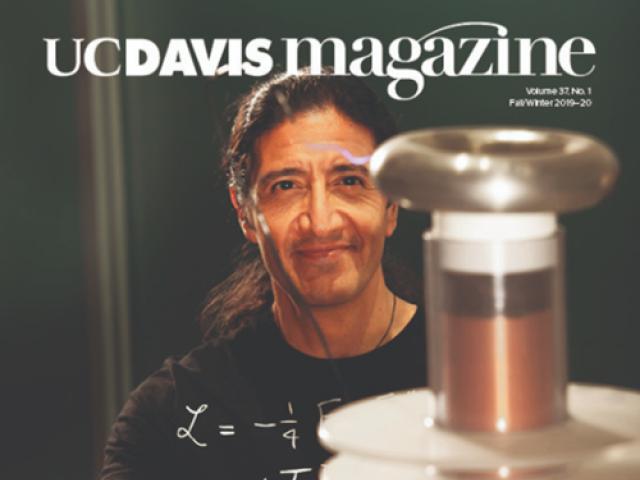 cover of UC Davis magazine showcasing a professor
